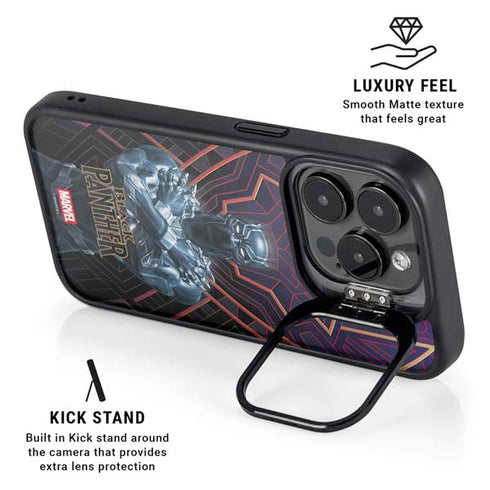 Marvel Black Panther Wakanda Salute iPhone 15 Pro Kickstand Case
